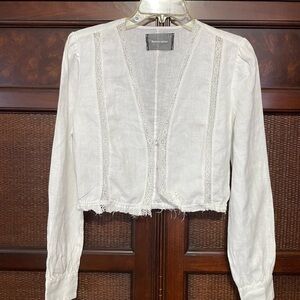 Reformation White Long Sleeve Women's Top Size M